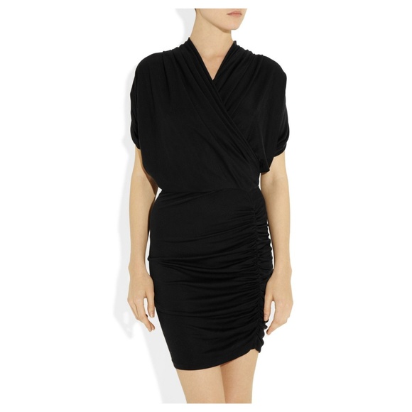 CATHERINE MALANDRINO - NWT Drape Neck Ruched Dress - Picture 1 of 5